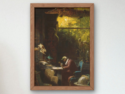 Scholar of Natural Sciences by Carl Spitzweg, 1878, Realism and Naturalism, fine art print