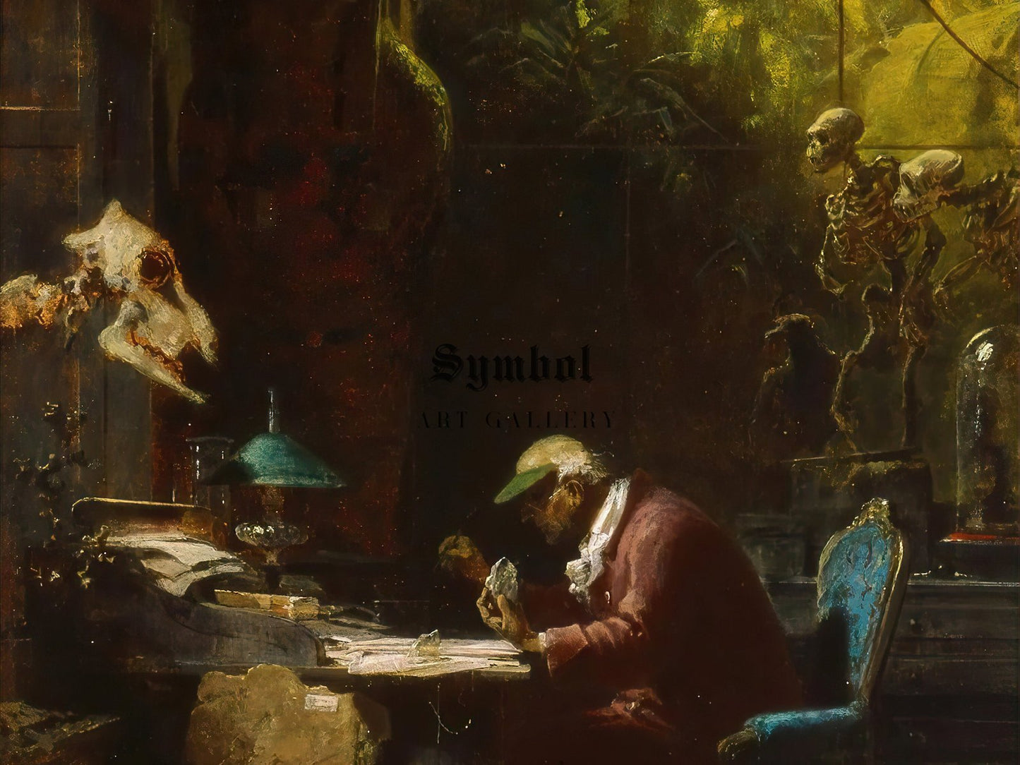 Scholar of Natural Sciences by Carl Spitzweg, 1878, Realism and Naturalism, fine art print