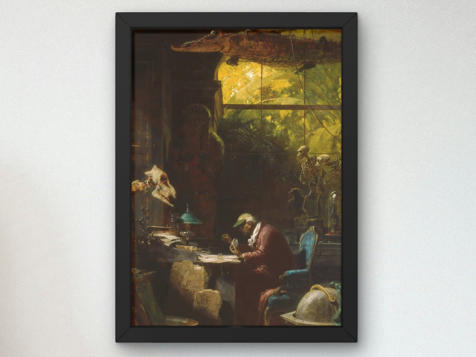 Scholar of Natural Sciences by Carl Spitzweg, 1878, Realism and Naturalism, fine art print