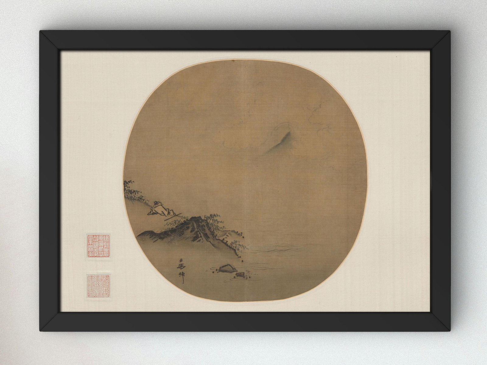 Scholar Reclining and Watching Rising Clouds by Ma Lin, 1256, Orientalism and Exoticism, fine art print