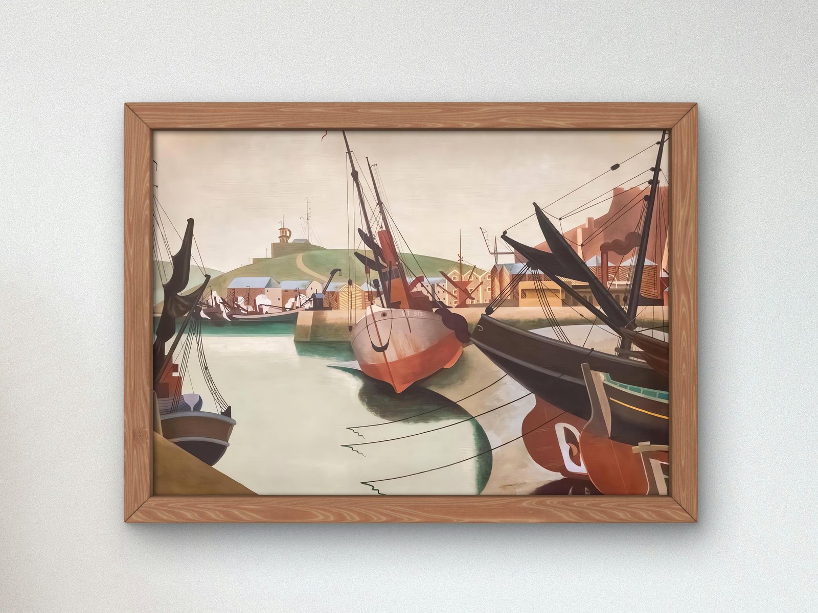 Seaport by Edward Wadsworth, 1923, Art Deco and American Modernism, fine art print