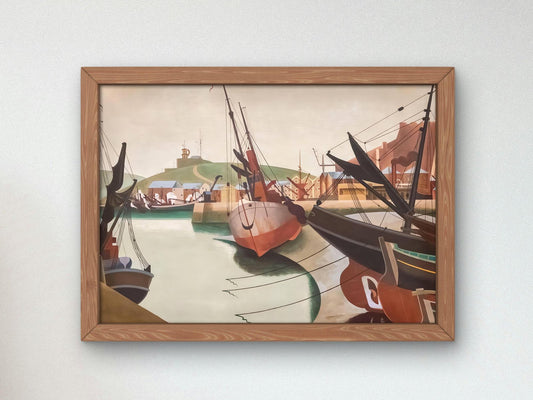 Seaport by Edward Wadsworth, 1923, Art Deco and American Modernism, fine art print