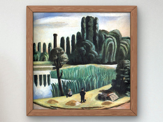 Seascape with Poplars by Max Beckmann, 1924, Expressionism and Fauvism, fine art print