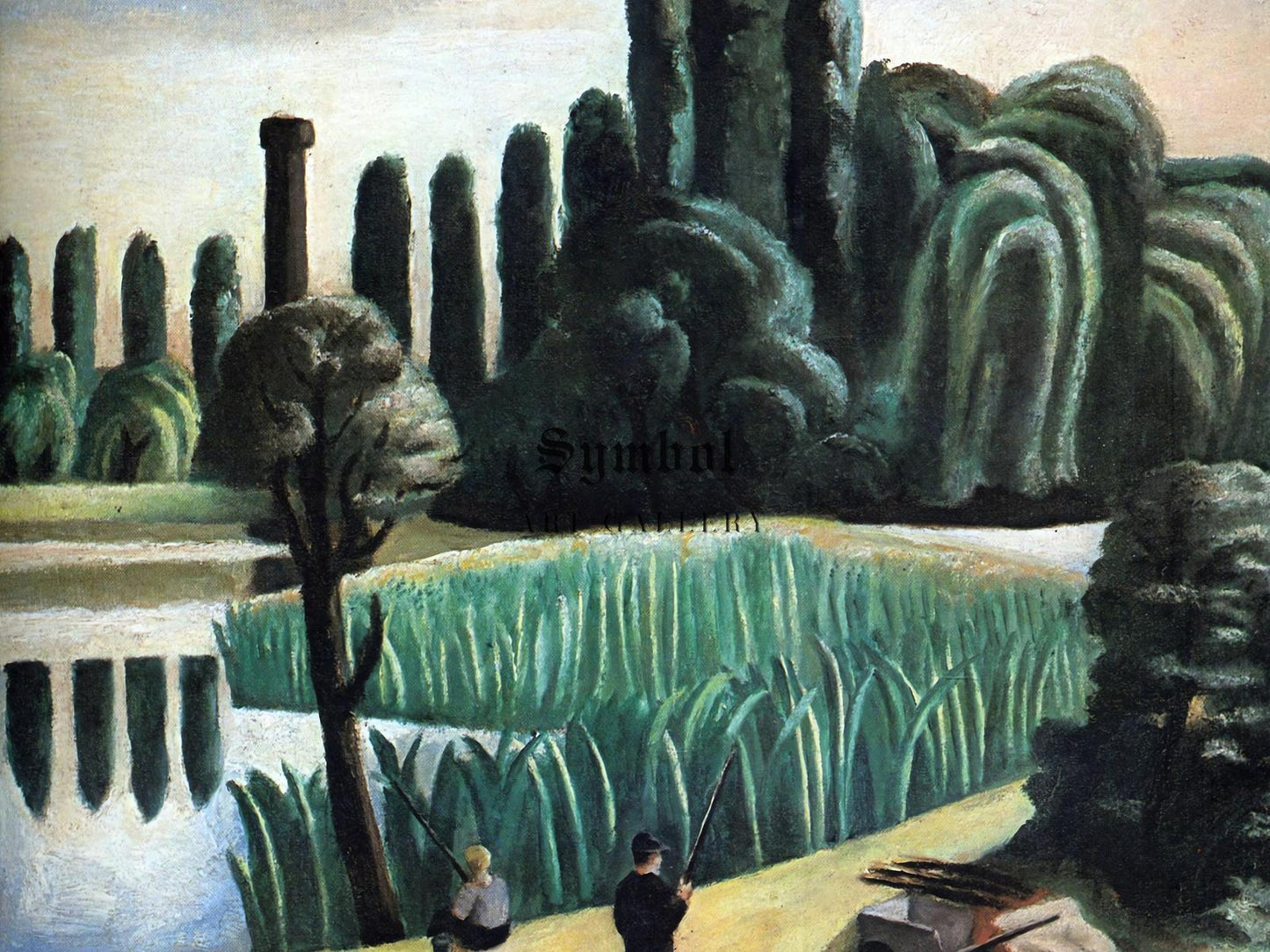Seascape with Poplars by Max Beckmann, 1924, Expressionism and Fauvism, fine art print