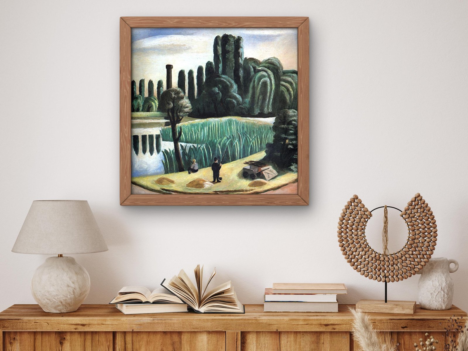 Seascape with Poplars by Max Beckmann, 1924, Expressionism and Fauvism, fine art print