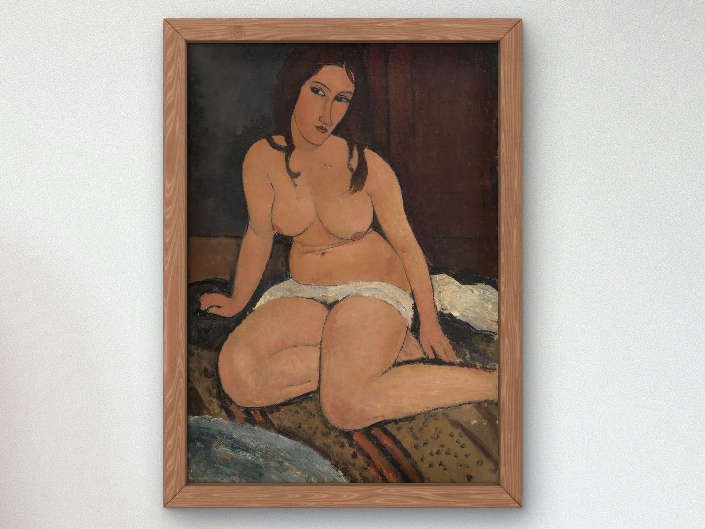 Seated Nude by Amedeo Modigliani, 1917, Expressionism, fine art print