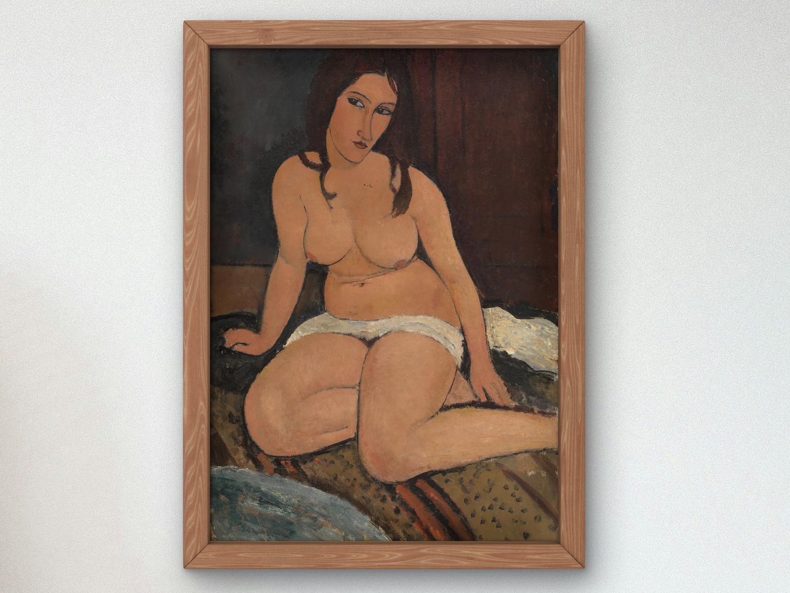 Seated Nude by Amedeo Modigliani, 1917, Expressionism, fine art print