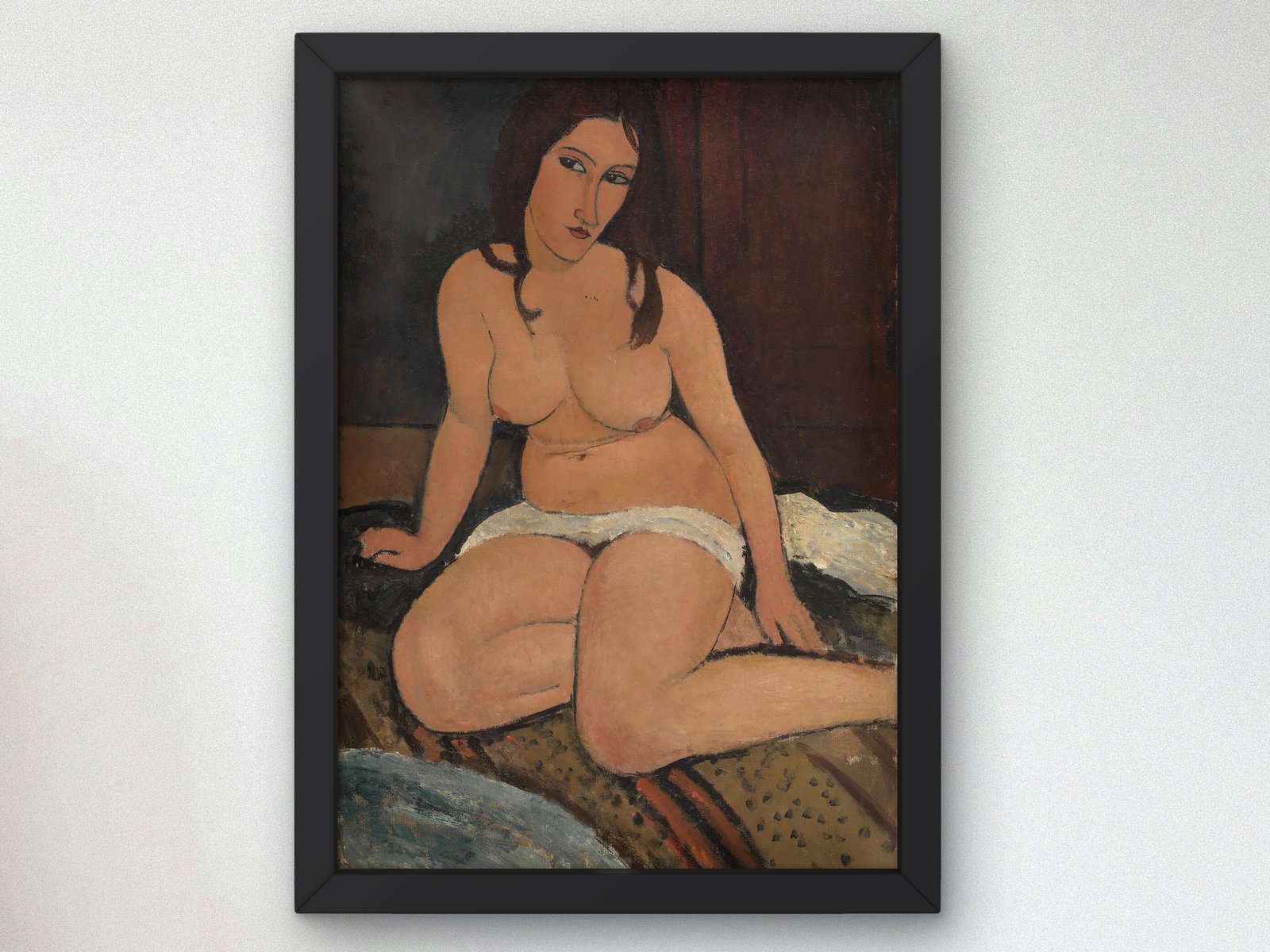 Seated Nude by Amedeo Modigliani, 1917, Expressionism, fine art print