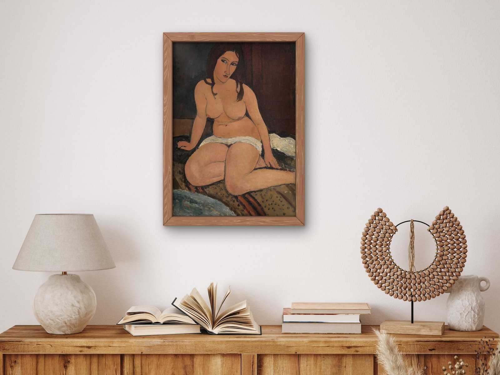 Seated Nude by Amedeo Modigliani, 1917, Expressionism, fine art print