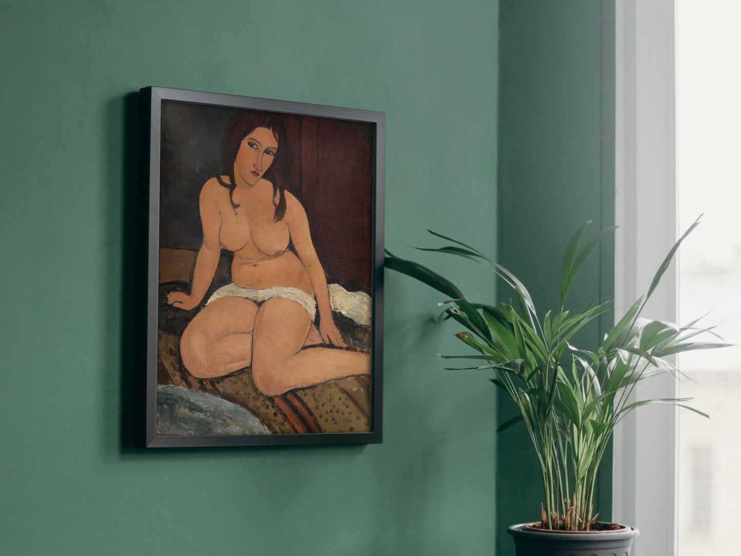 Seated Nude by Amedeo Modigliani, 1917, Expressionism, fine art print