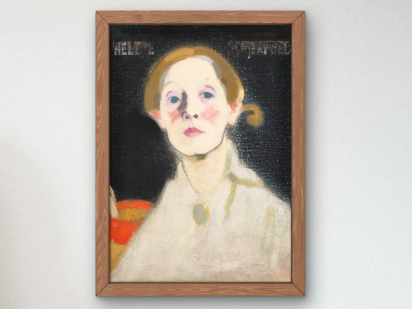 Self-Portrait Black Background by Helene Schjerfbeck, 1915, Expressionism and Fauvism, fine art print