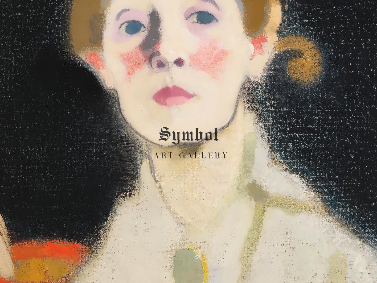 Self-Portrait Black Background by Helene Schjerfbeck, 1915, Expressionism and Fauvism, fine art print