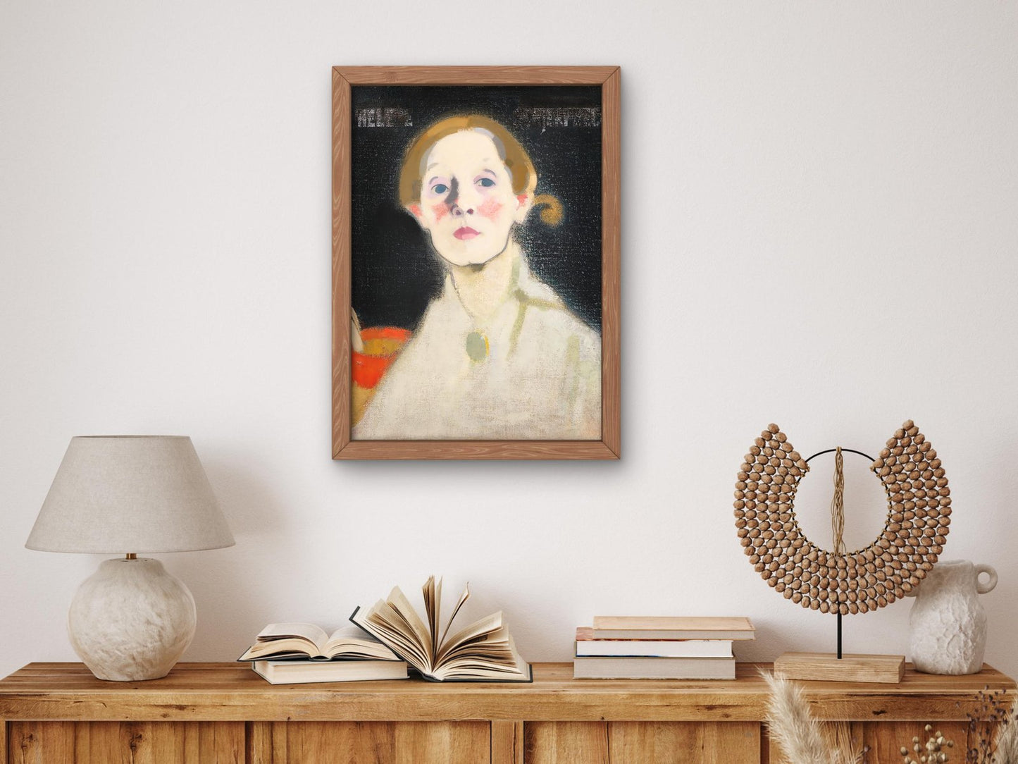 Self-Portrait Black Background by Helene Schjerfbeck, 1915, Expressionism and Fauvism, fine art print