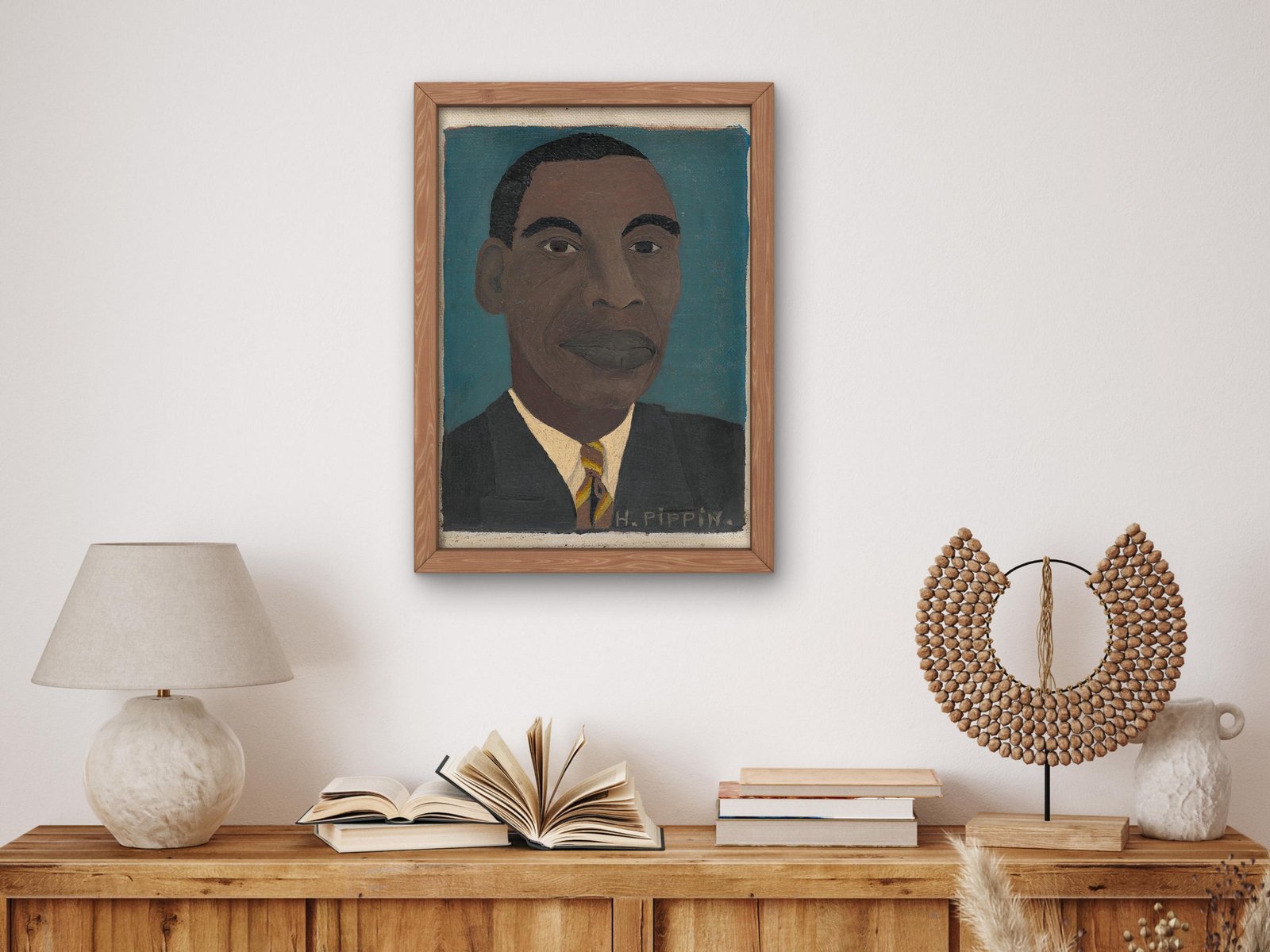 Self-Portrait by Horace Pippin, 1944, Art Deco and American Modernism, fine art print