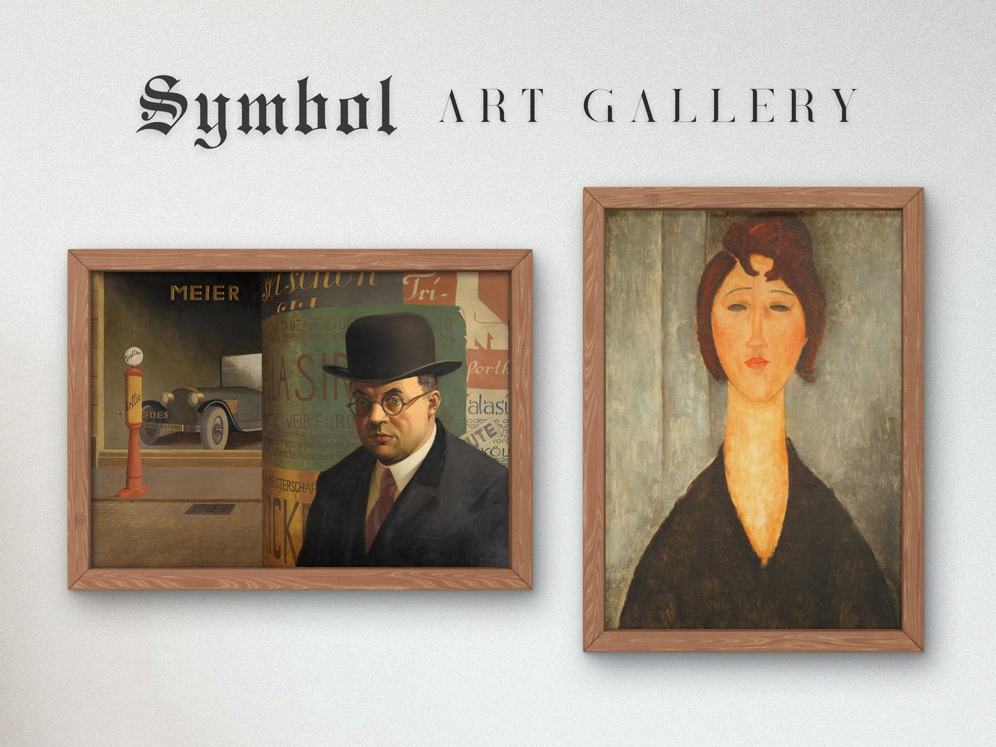 Self Portrait in Front of the Advertising Column by Georg Scholz, 1926, Art Deco and American Modernism, fine art print