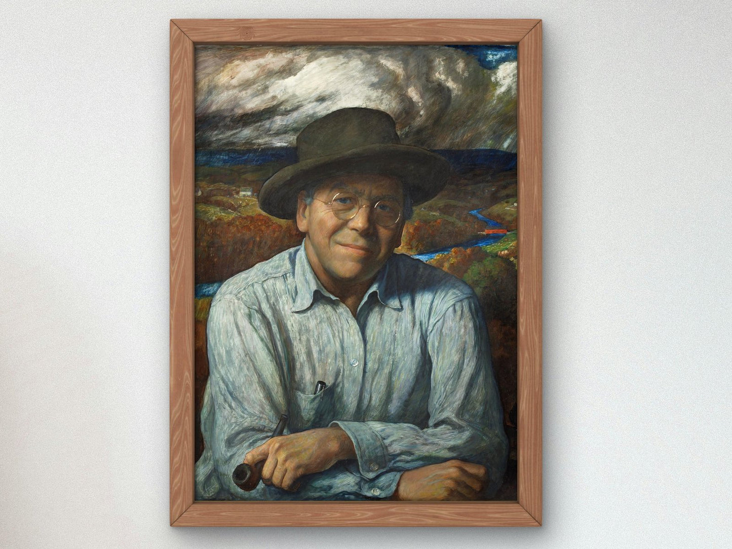 Self-Portrait by N. C. Wyeth, 1940, Art Deco and American Modernism, fine art print