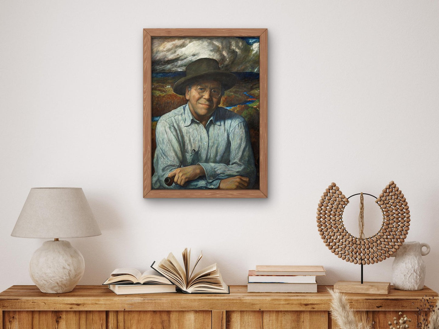 Self-Portrait by N. C. Wyeth, 1940, Art Deco and American Modernism, fine art print