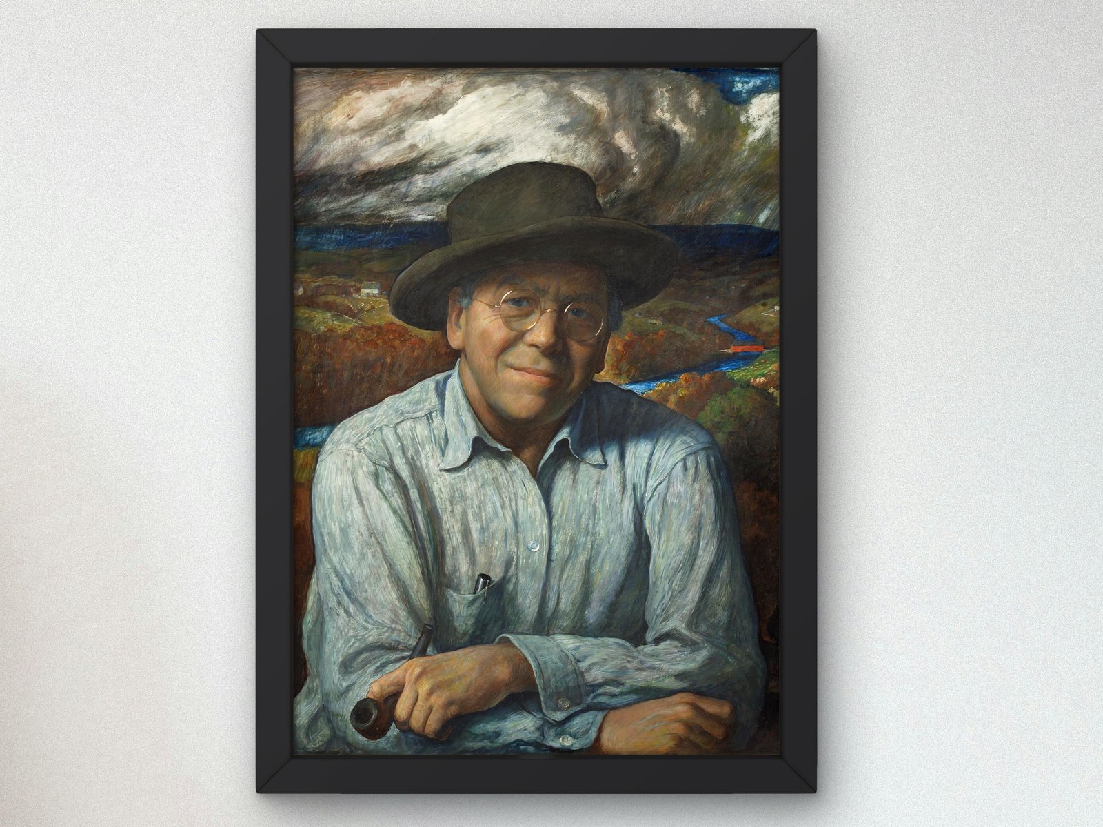 Self-Portrait by N. C. Wyeth, 1940, Art Deco and American Modernism, fine art print