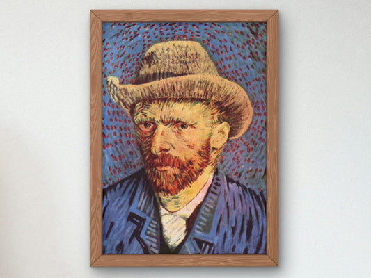 Self-Portrait by Vincent van Gogh, 1889, Post-Impressionism, fine art print