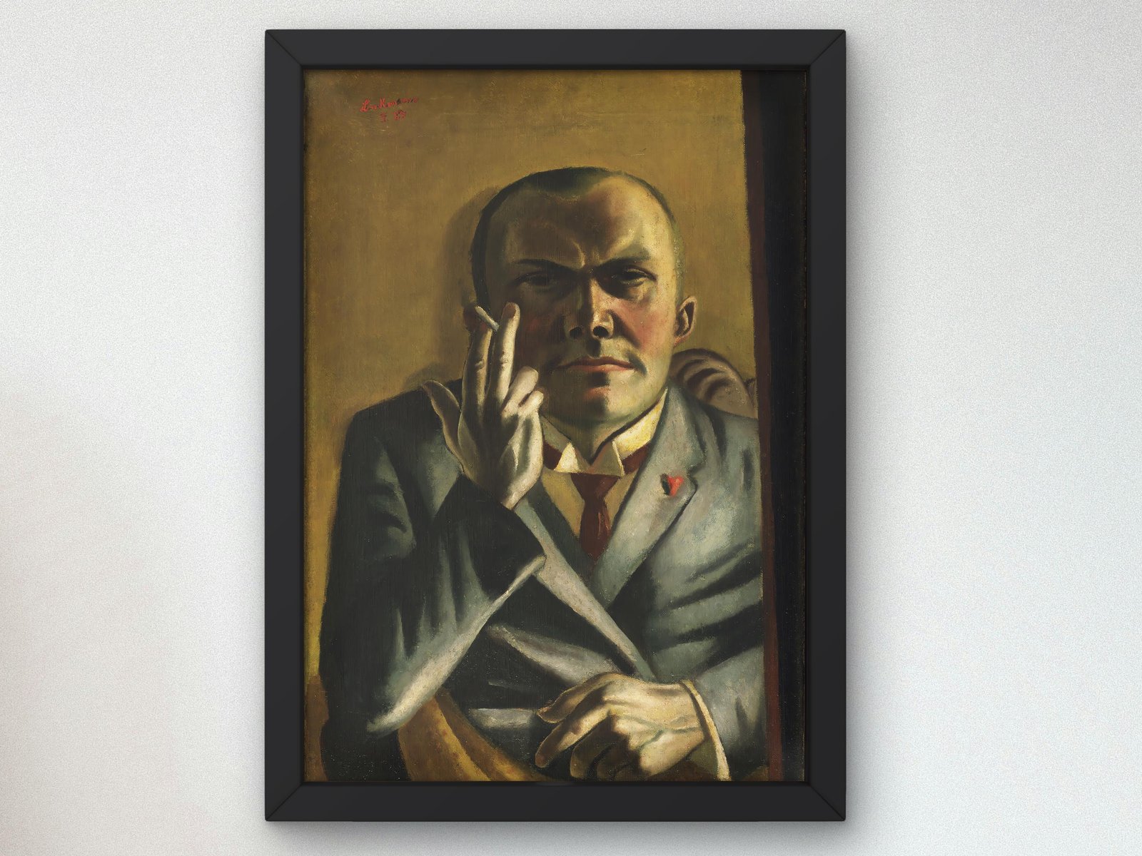 Self-Portrait with a Cigarette by Max Beckmann, 1923, Expressionism and Fauvism, fine art print