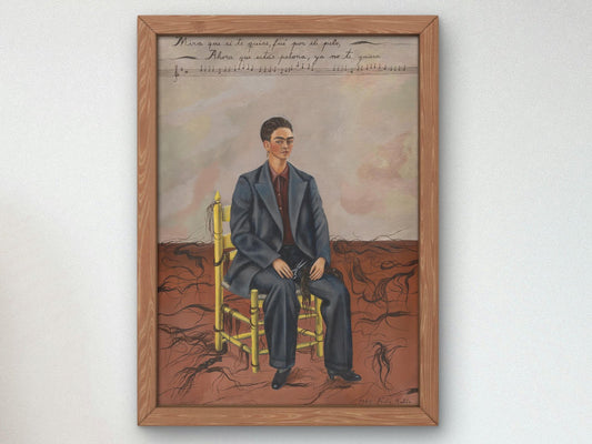 Self Portrait with Cropped Hair by Frida Kahlo, 1940, Surrealism and Modern Art, fine art print