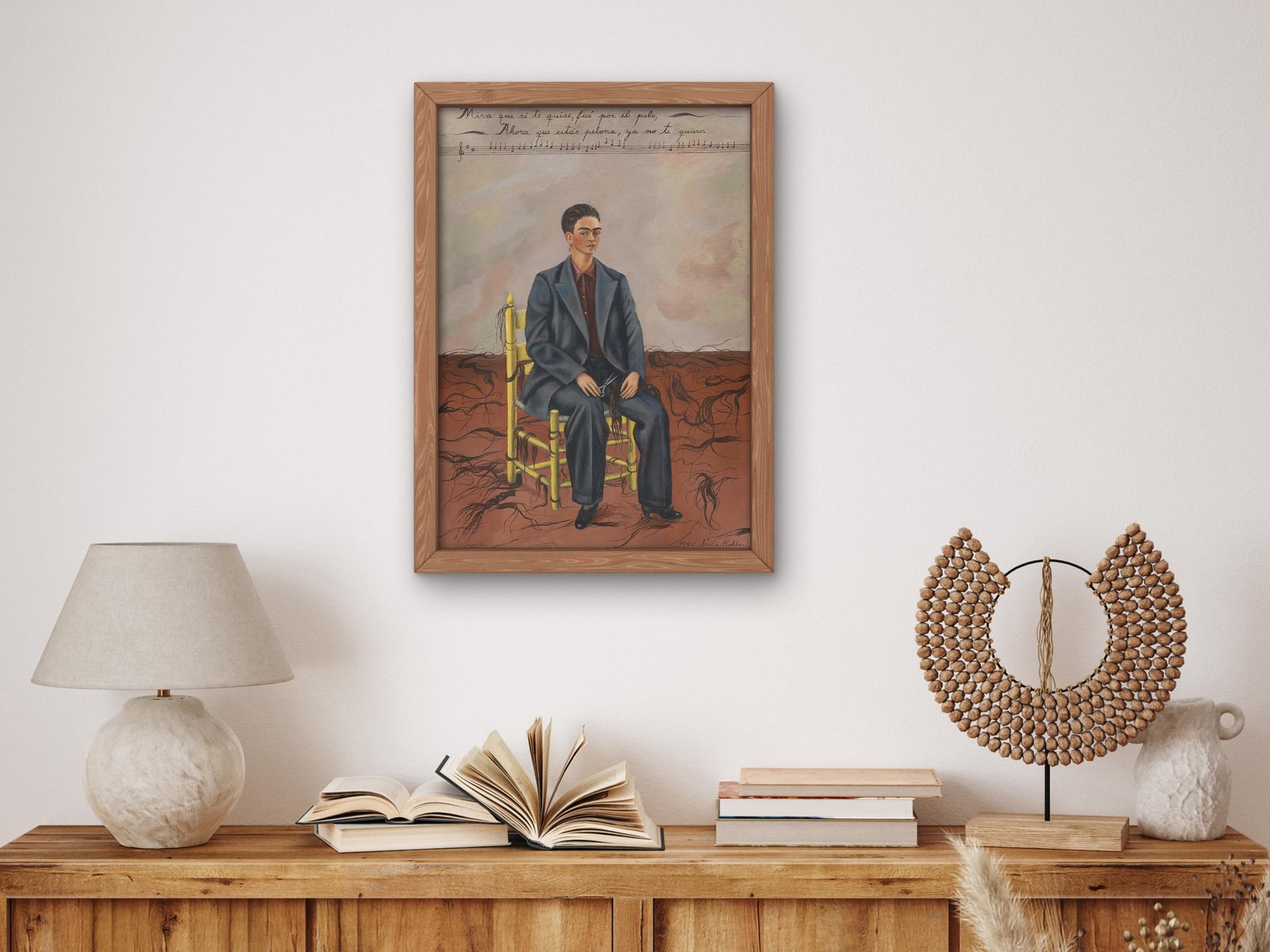 Self Portrait with Cropped Hair by Frida Kahlo, 1940, Surrealism and Modern Art, fine art print