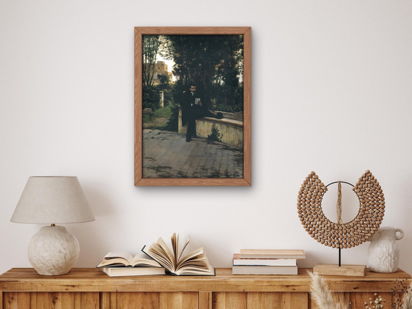Senyor Quer in the Garden by Santiago Rusiñol, 1889, Art Nouveau, fine art print