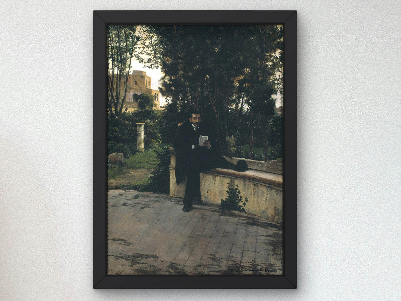 Senyor Quer in the Garden by Santiago Rusiñol, 1889, Art Nouveau, fine art print