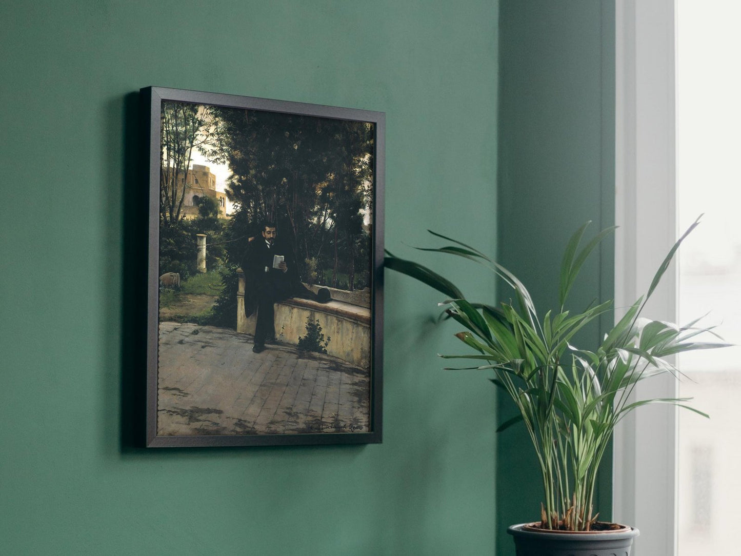 Senyor Quer in the Garden by Santiago Rusiñol, 1889, Art Nouveau, fine art print