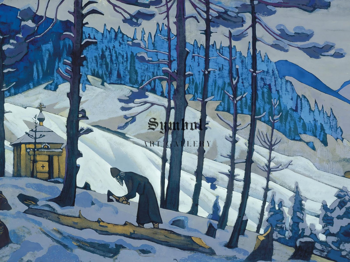 Sergius the Builder by Nicolas Roerich, 1925, Expressionism and Fauvism, fine art print