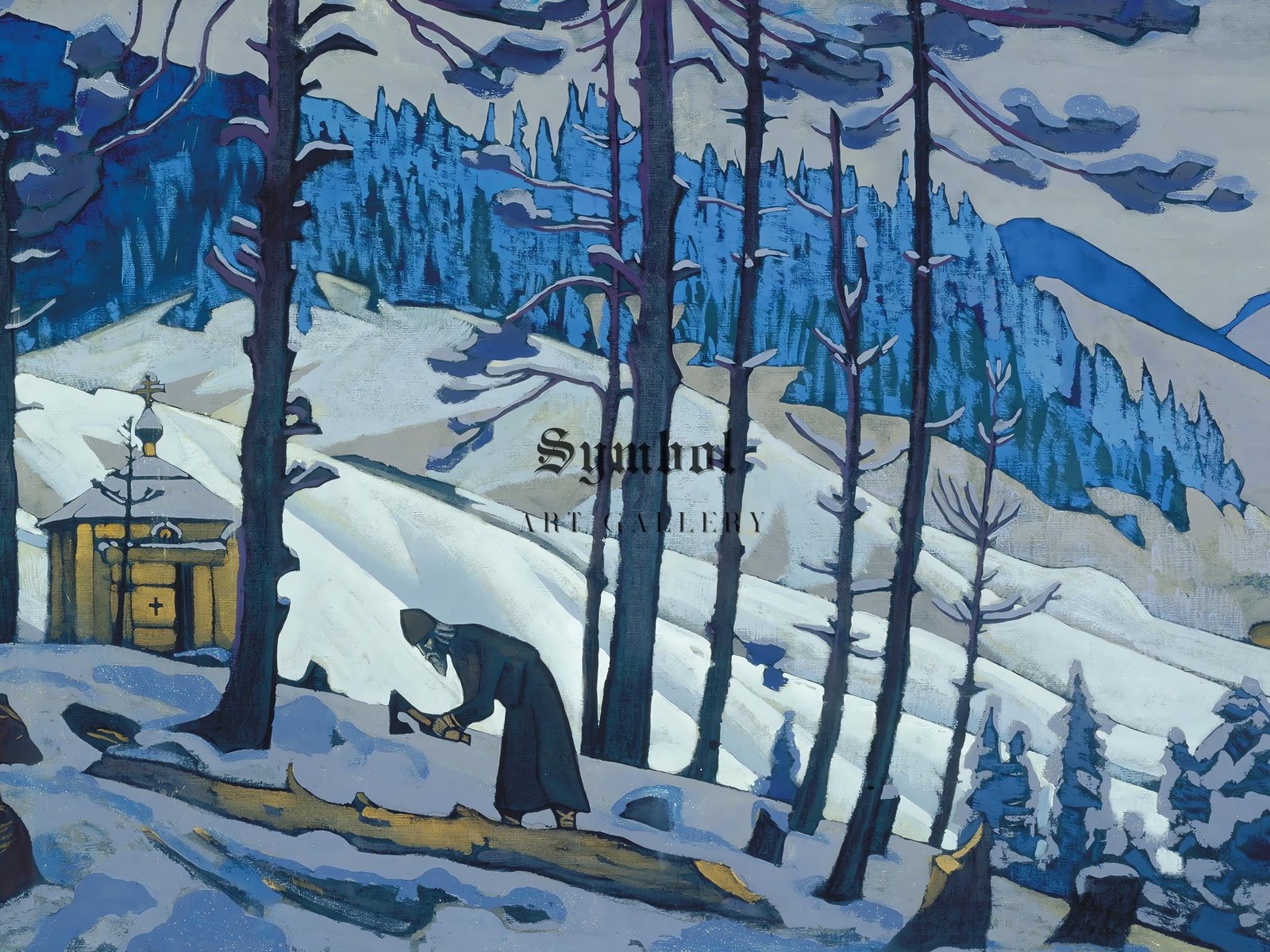 Sergius the Builder by Nicolas Roerich, 1925, Expressionism and Fauvism, fine art print
