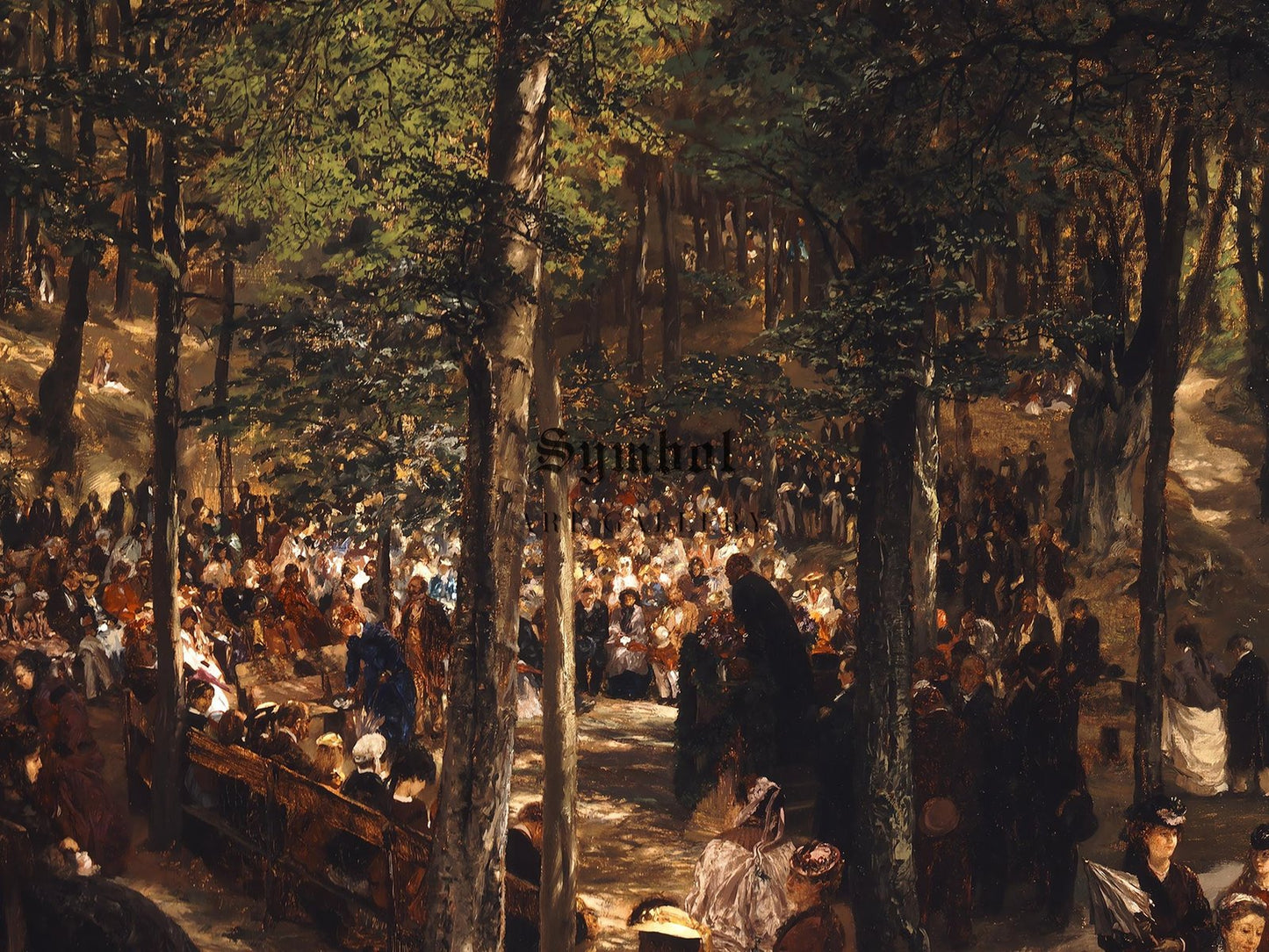 Sermon in the Beech Grove near Kösen by Adolph von Menzel, 1868, Realism and Naturalism, fine art print