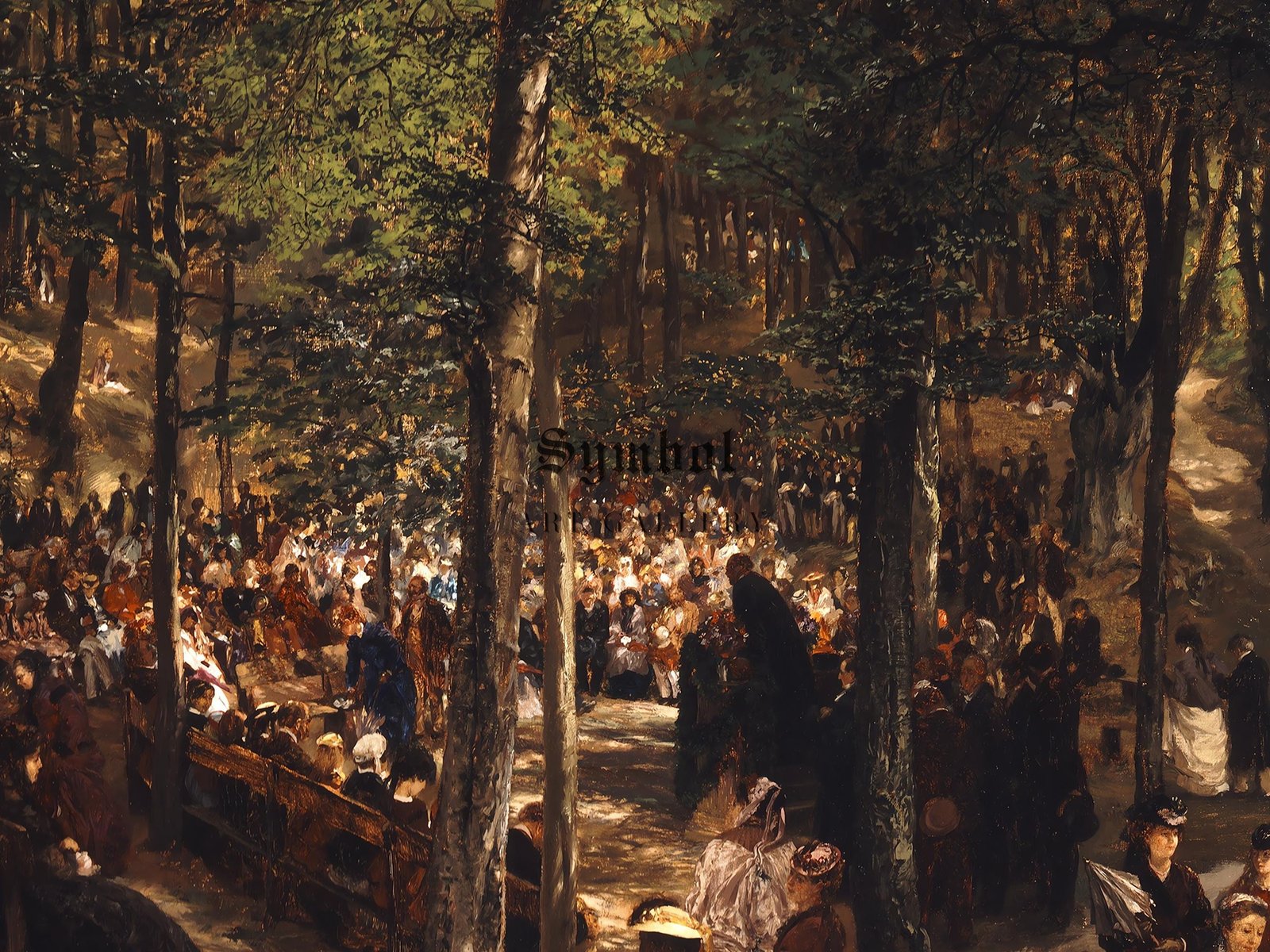 Sermon in the Beech Grove near Kösen by Adolph von Menzel, 1868, Realism and Naturalism, fine art print