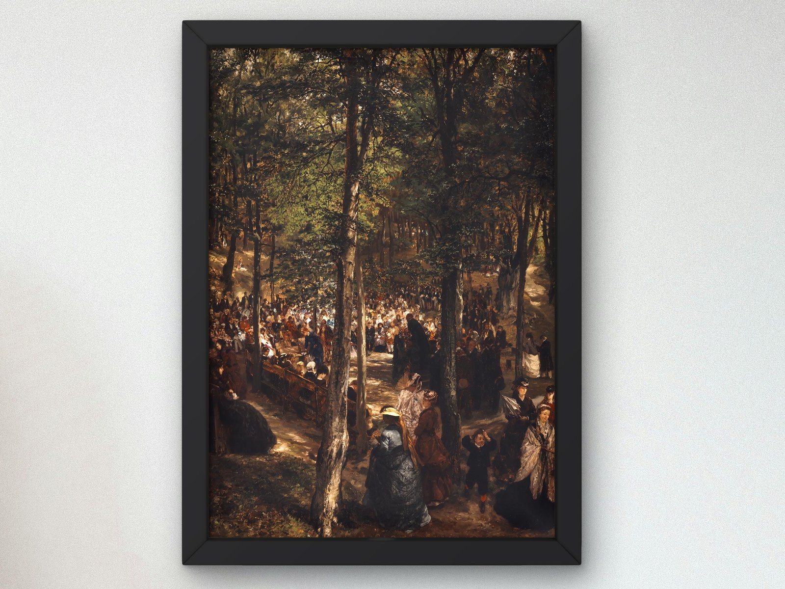 Sermon in the Beech Grove near Kösen by Adolph von Menzel, 1868, Realism and Naturalism, fine art print