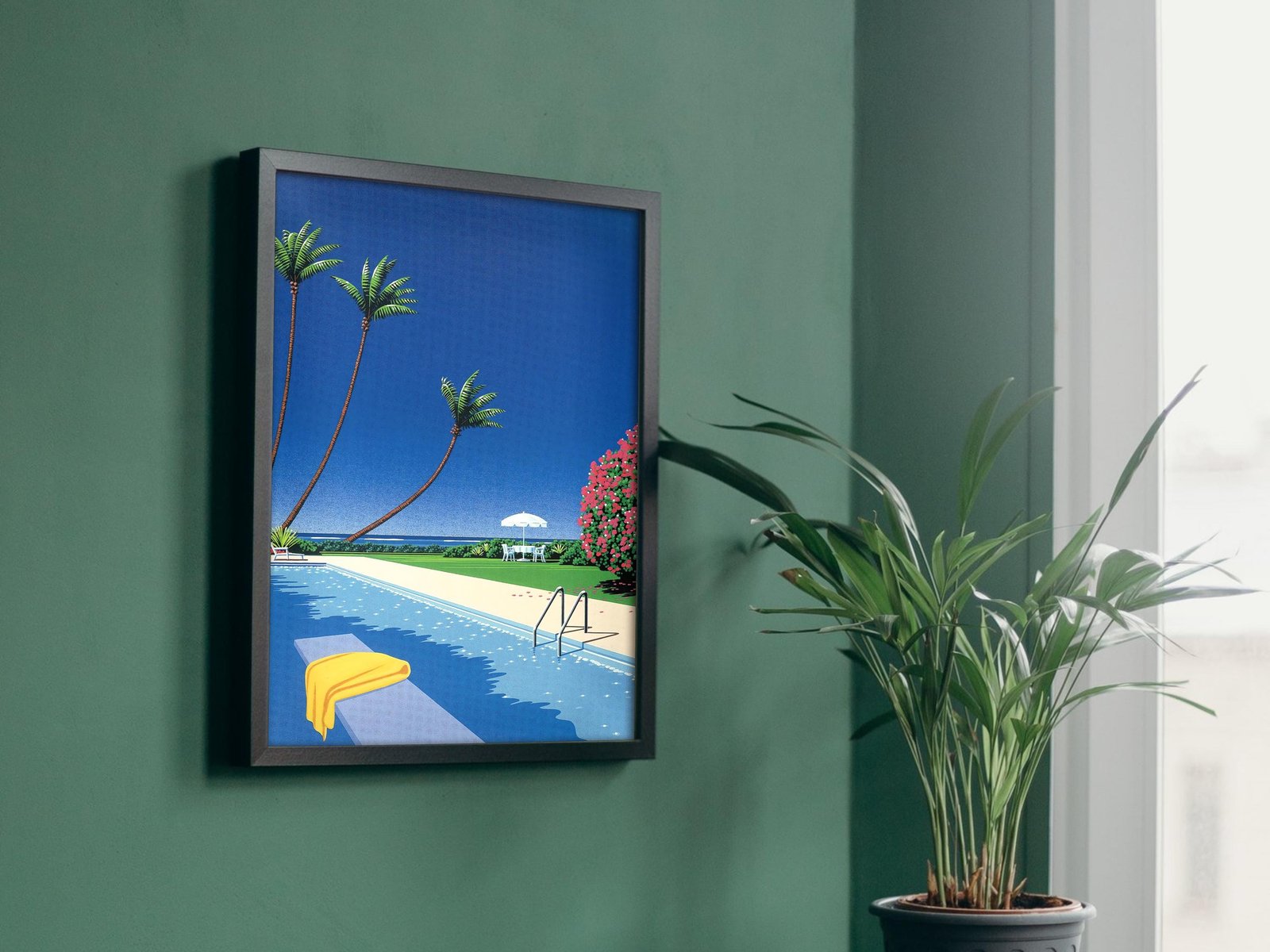 Shade of Palm Grove I by Hiroshi Nagai, 1980s, Vaporwave and Synthwave, fine art print