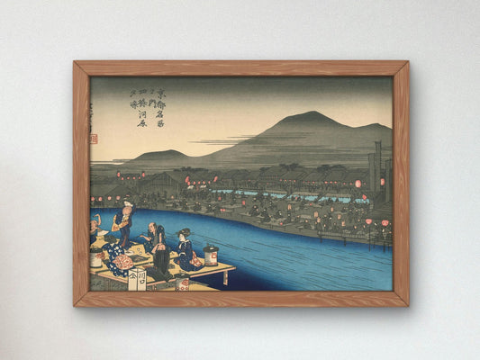 Shijo by Utagawa Hiroshige, 1835, Japanese Woodblock Prints, fine art print