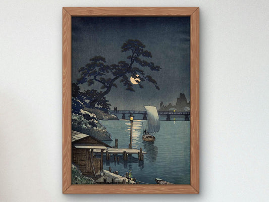 Shimonoseki on Early Autumn by Tsuchiya Koitsu, 1938, Japanese Woodblock Prints, fine art print