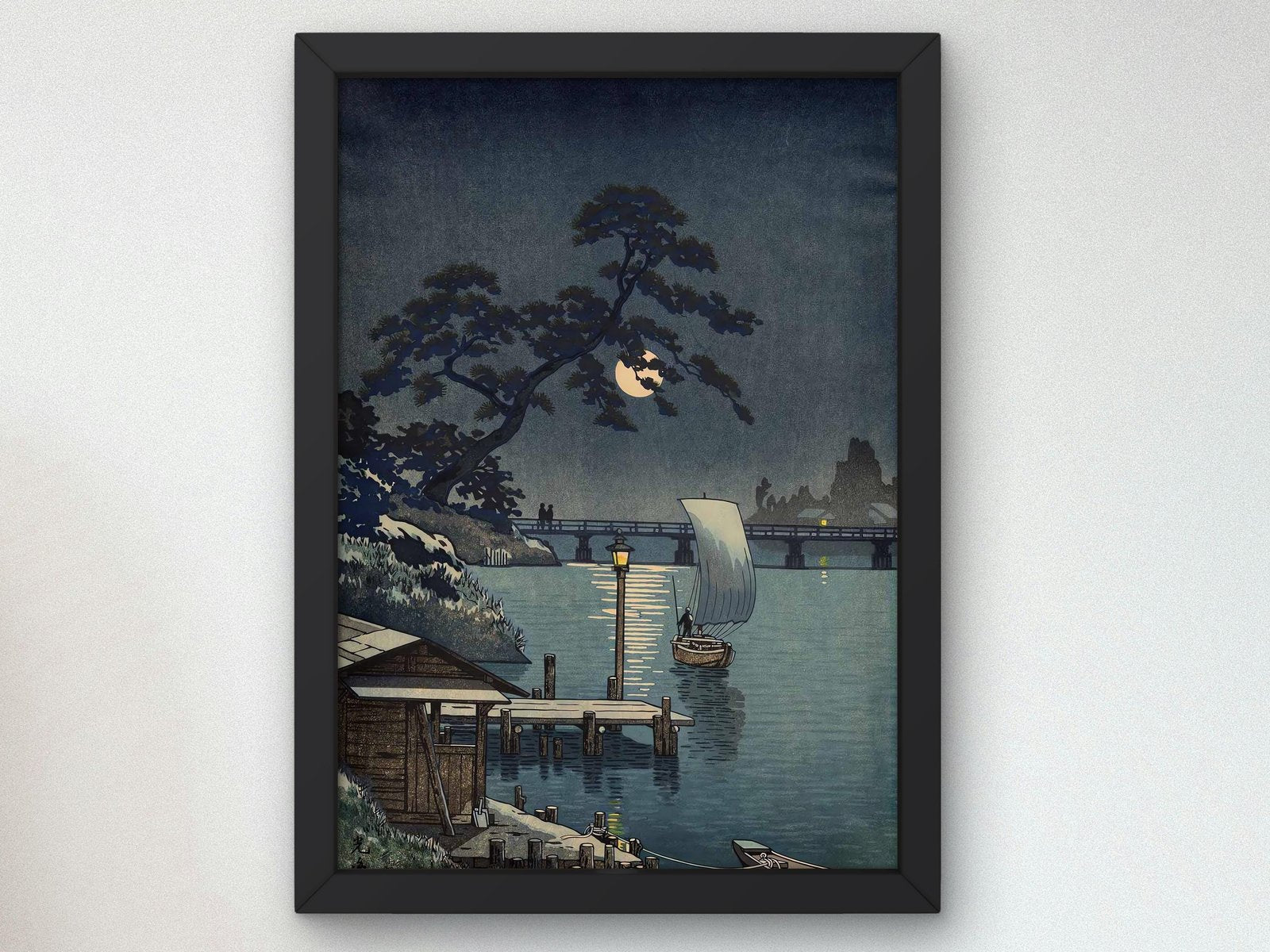 Shimonoseki on Early Autumn by Tsuchiya Koitsu, 1938, Japanese Woodblock Prints, fine art print