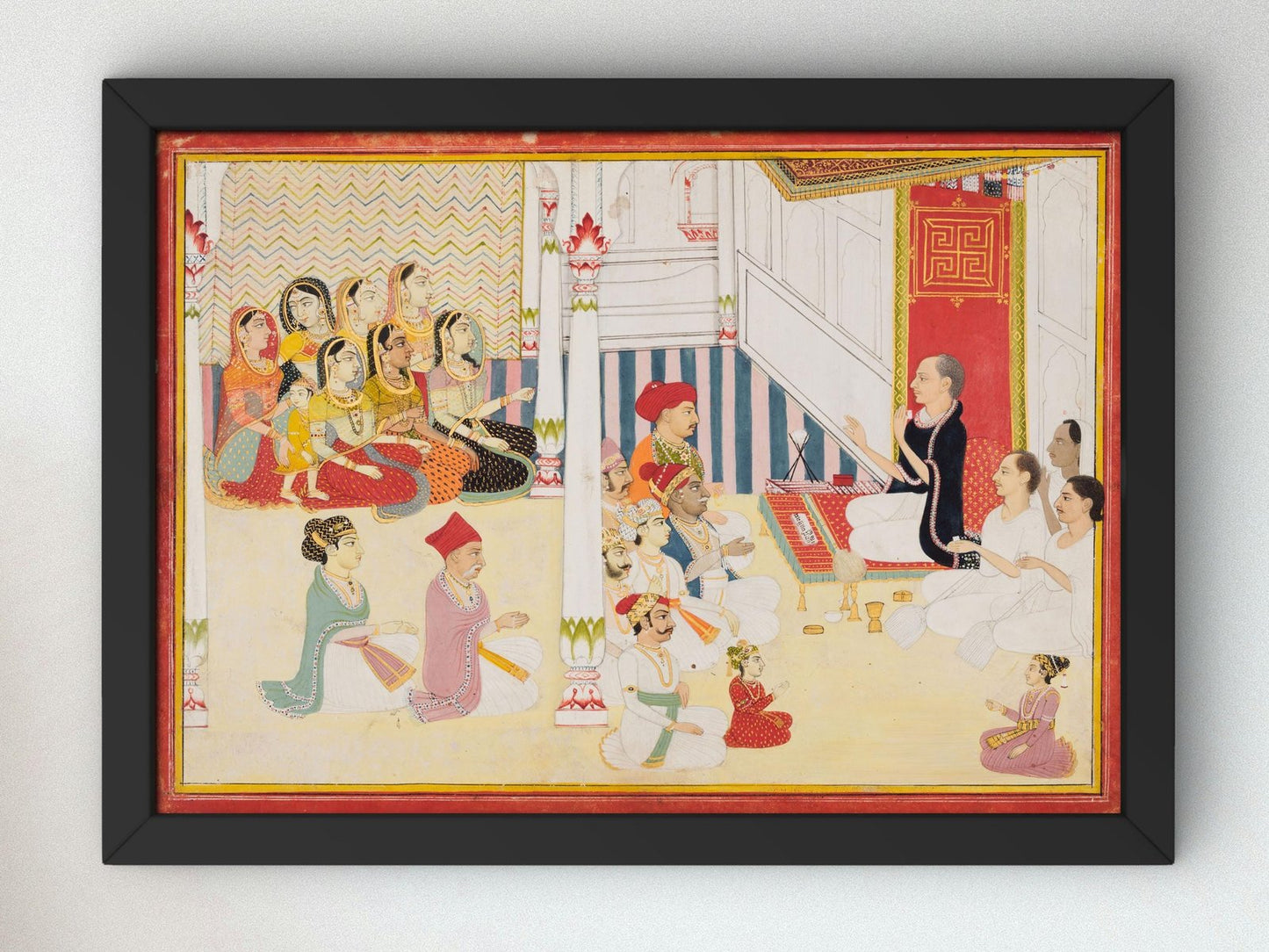Shvetambara Jain Teacher Giving Instruction by Sahib Ram, 1750, Orientalism and Exoticism, fine art print