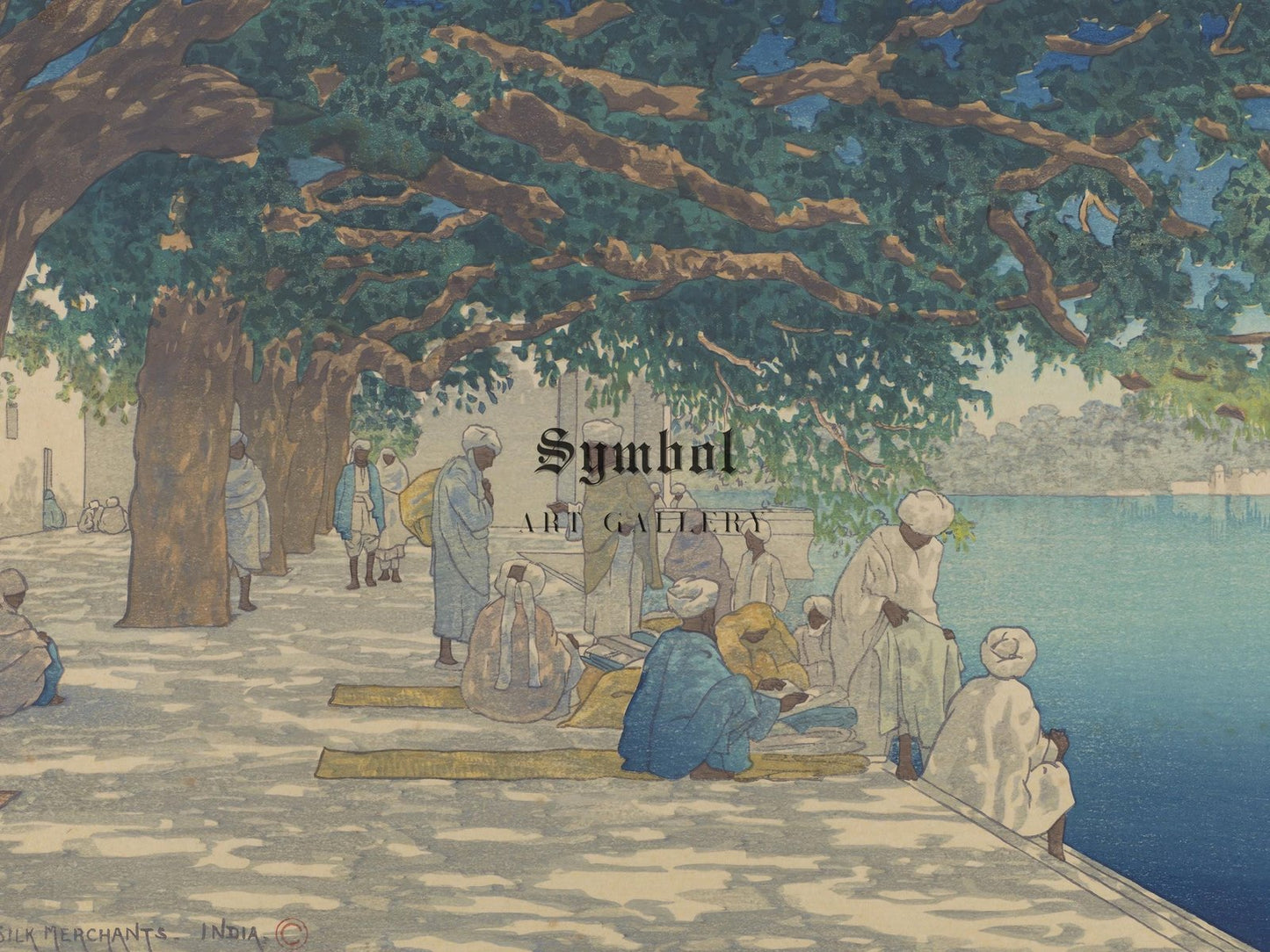Silk Merchants India by Charles W. Bartlett, 1916, Orientalism and Exoticism, fine art print