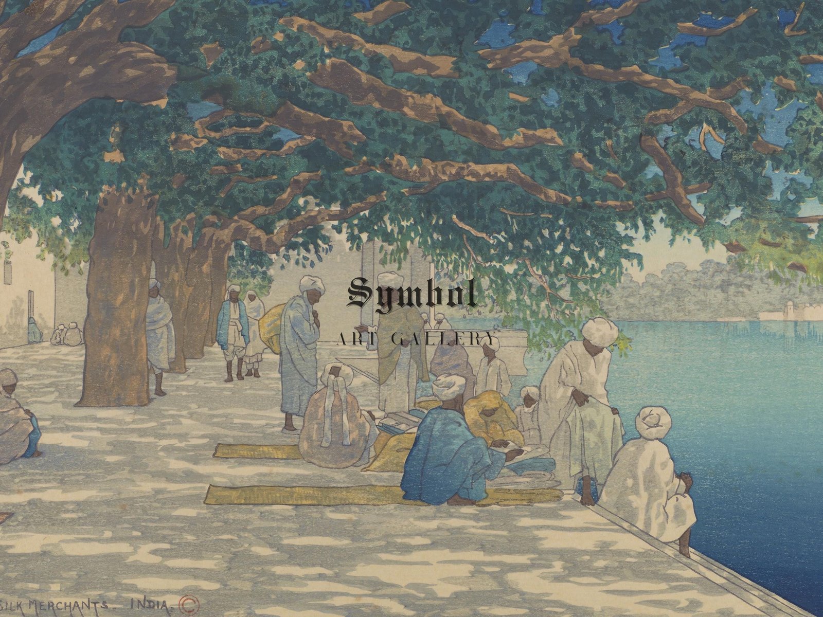 Silk Merchants India by Charles W. Bartlett, 1916, Orientalism and Exoticism, fine art print
