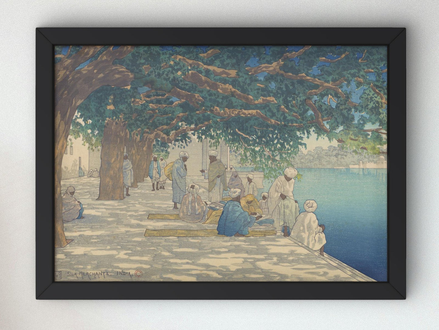 Silk Merchants India by Charles W. Bartlett, 1916, Orientalism and Exoticism, fine art print