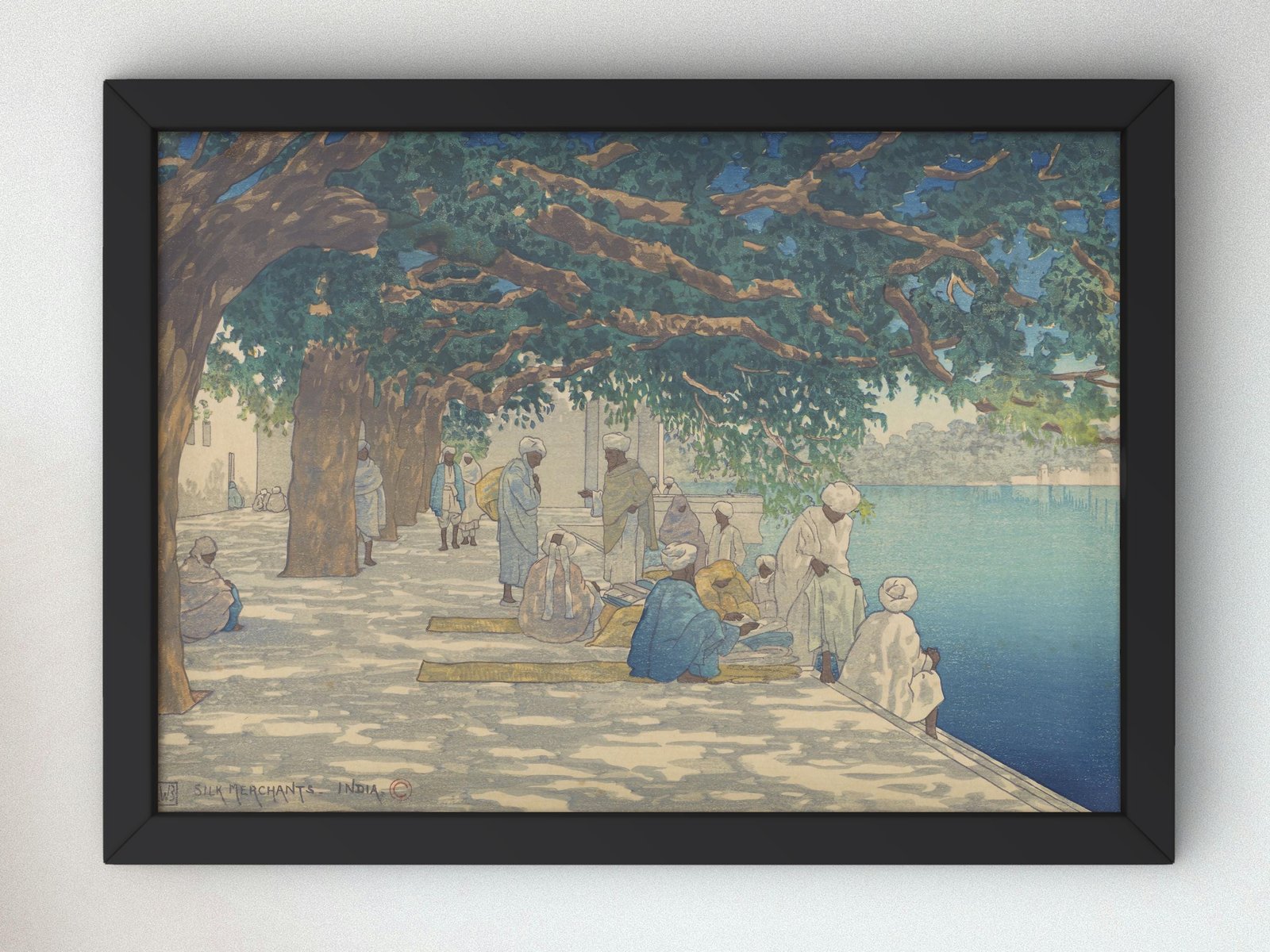 Silk Merchants India by Charles W. Bartlett, 1916, Orientalism and Exoticism, fine art print