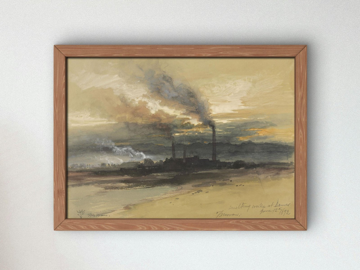 Smelting Works at Denver by Thomas Moran, 1892, Romanticism and Classical Landscapes, fine art print