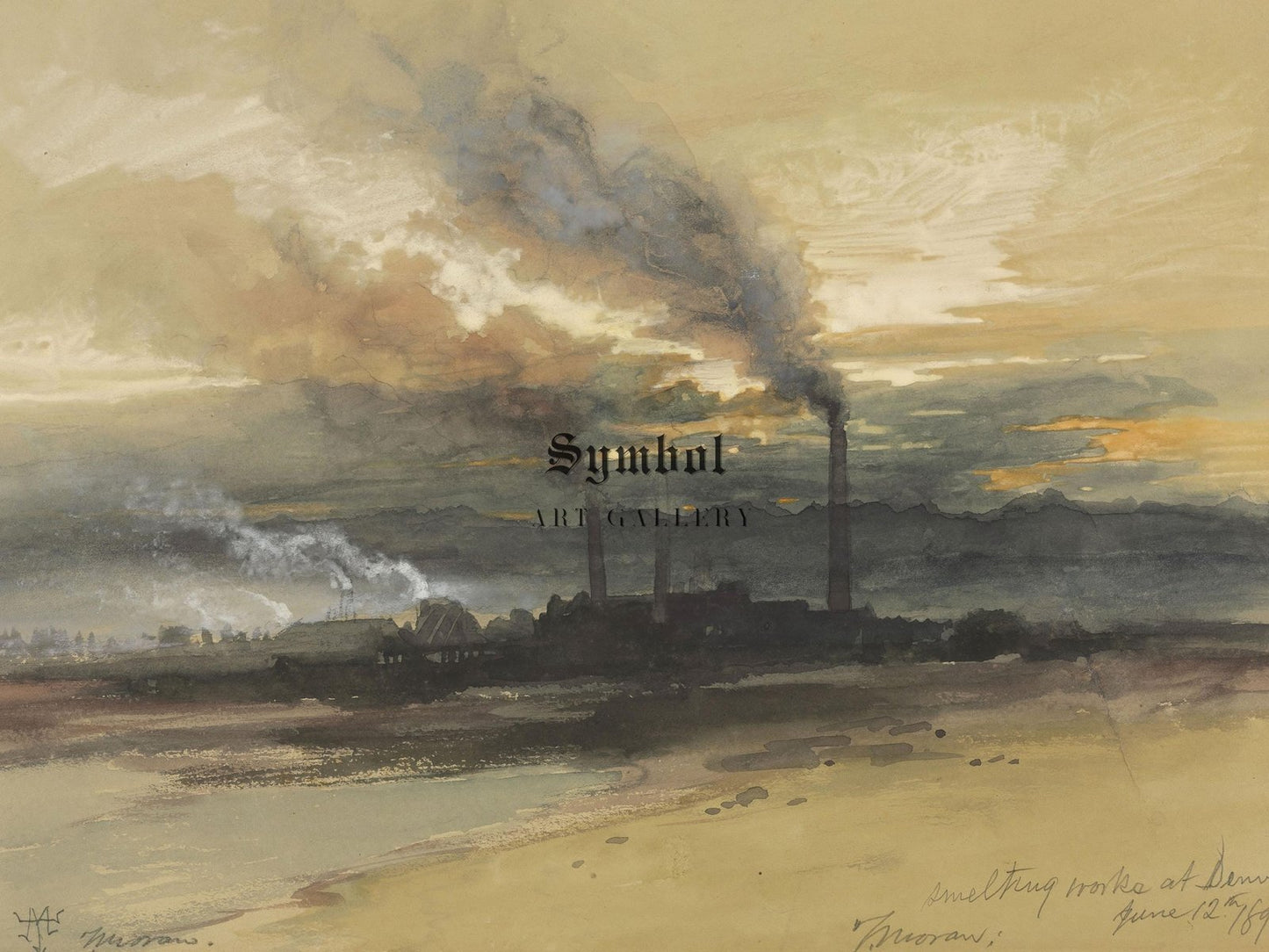Smelting Works at Denver by Thomas Moran, 1892, Romanticism and Classical Landscapes, fine art print