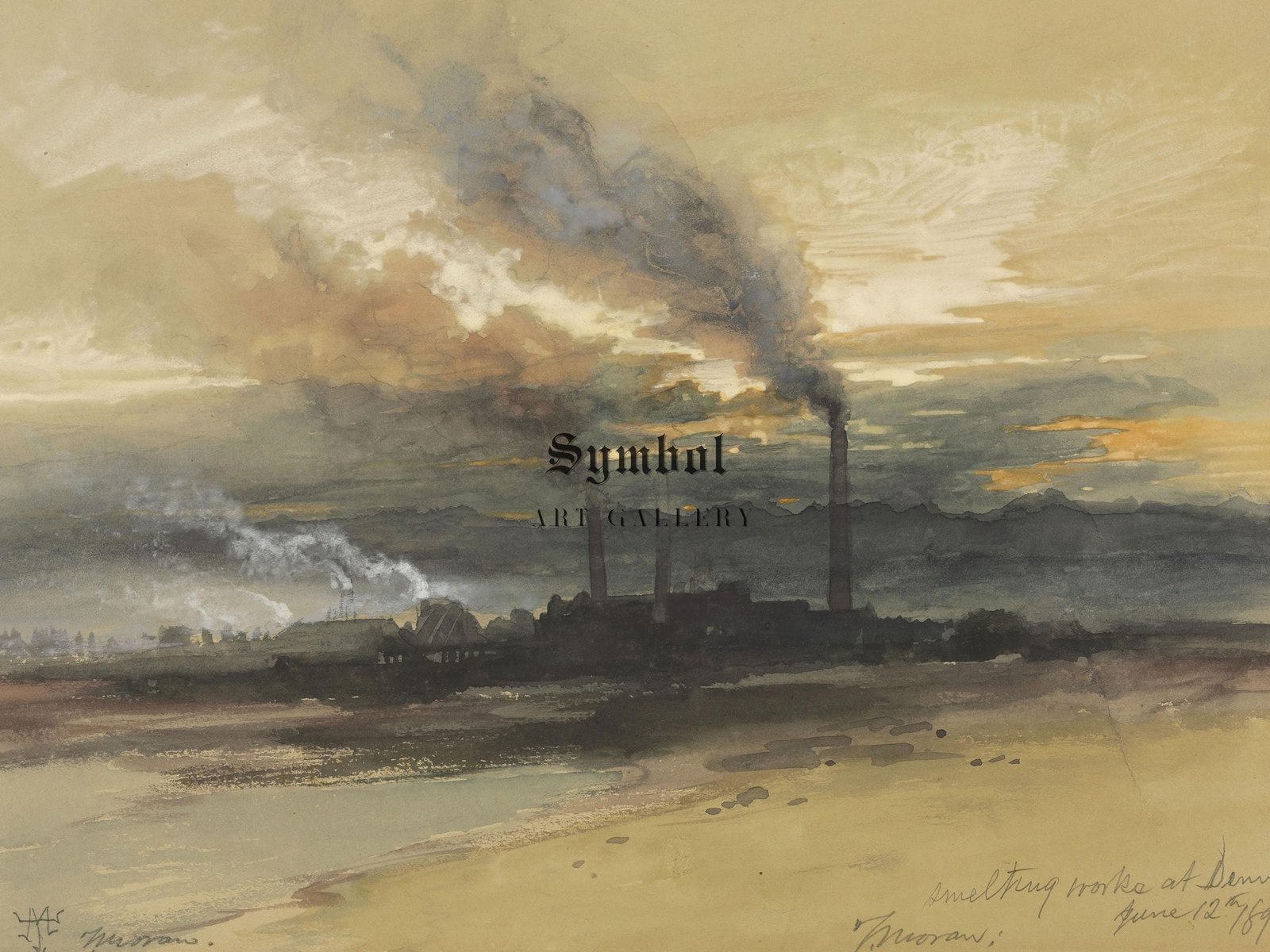 Smelting Works at Denver by Thomas Moran, 1892, Romanticism and Classical Landscapes, fine art print