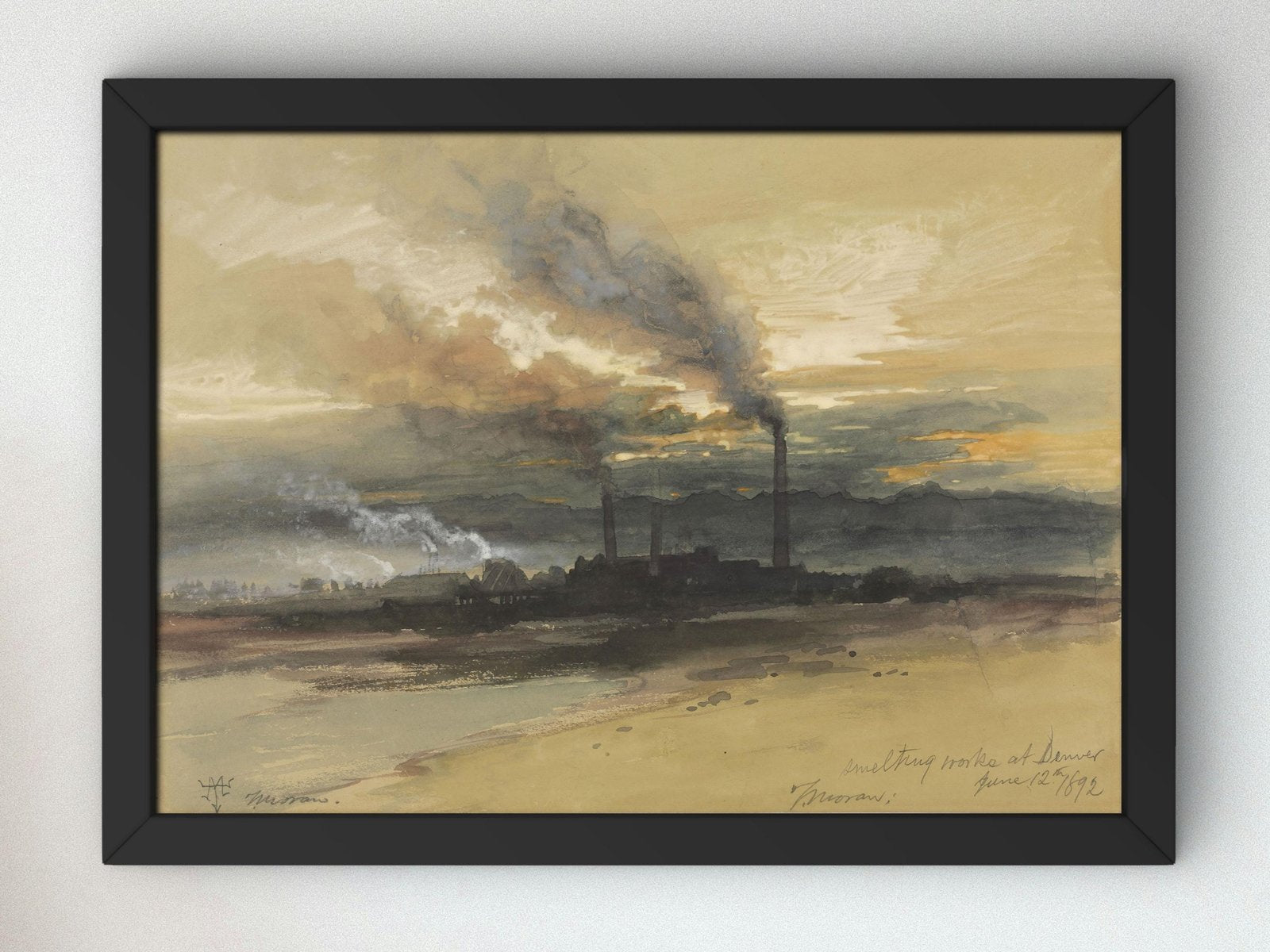 Smelting Works at Denver by Thomas Moran, 1892, Romanticism and Classical Landscapes, fine art print