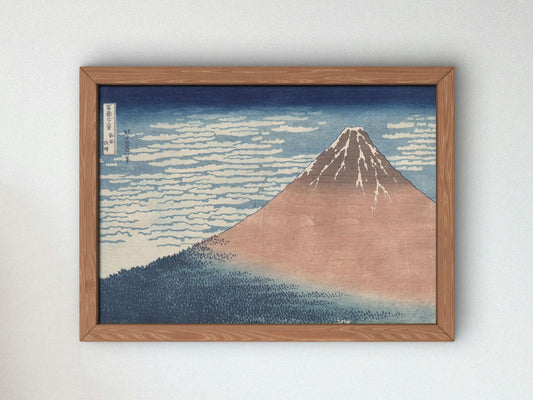 South Wind Clear Sky by Katsushika Hokusai, 1830, Japanese Woodblock Prints, fine art print