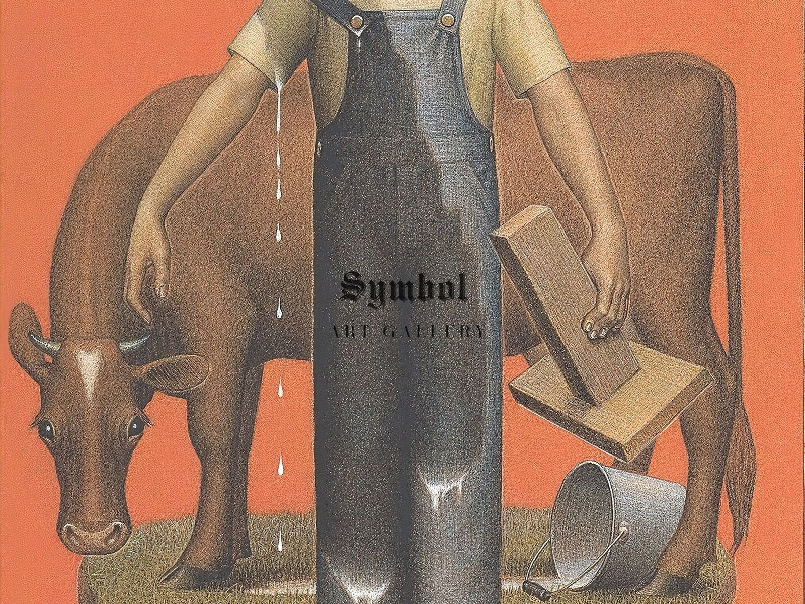 Spilt Milk by Grant Wood, 1936, Art Deco and American Modernism, fine art print