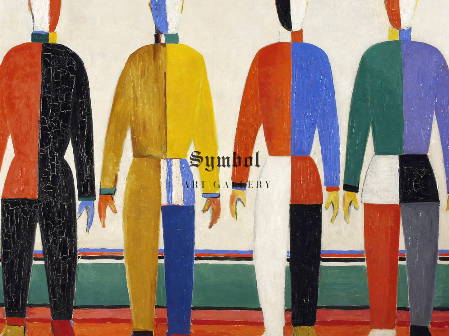 Sportsmen by Kazimir Malevich, 1931, Futurism and Constructivism, fine art print